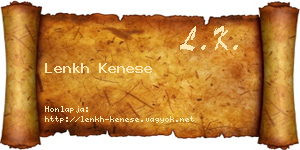 Lenkh Kenese névjegykártya
